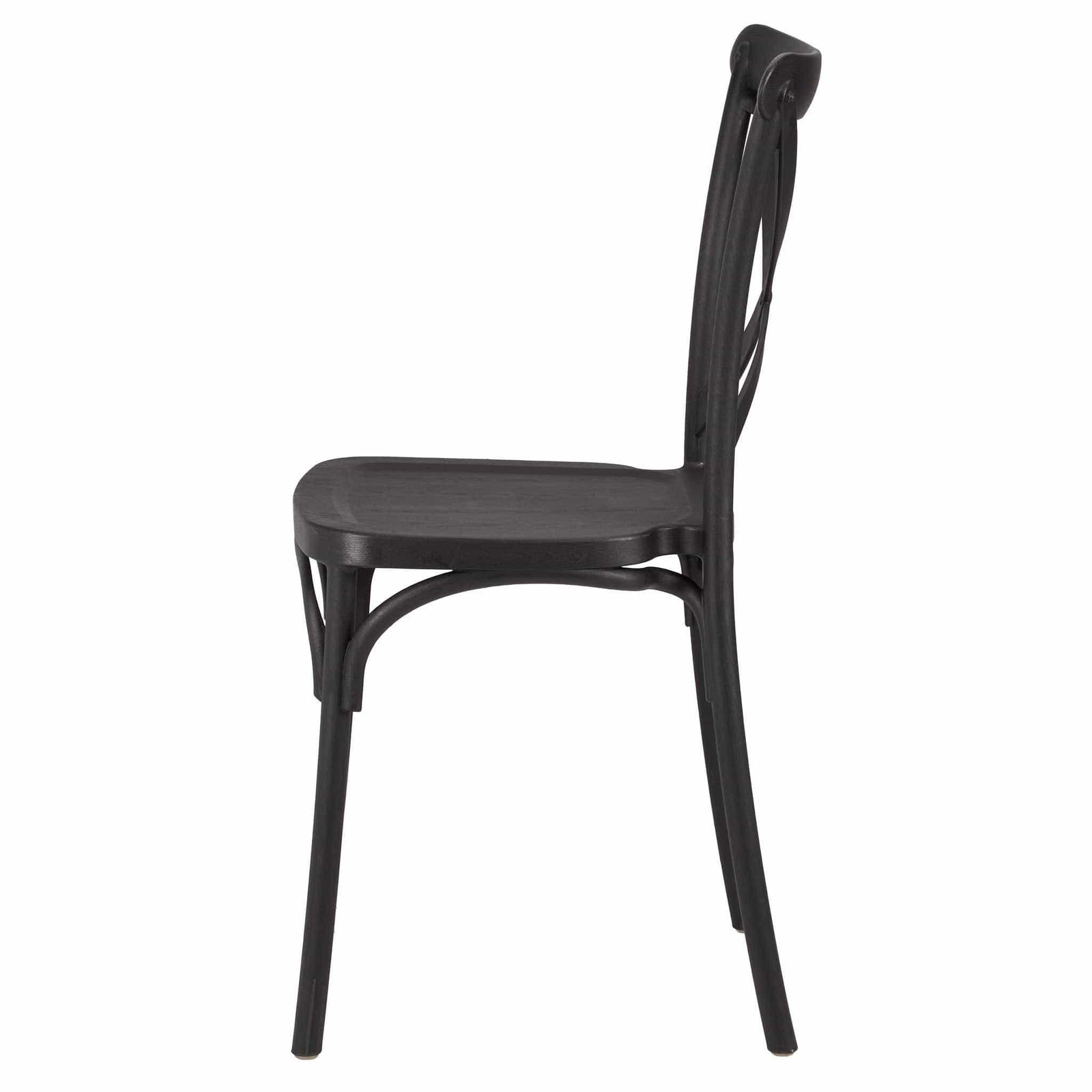 Chivari Black Cross Back Mono Frame Resin Chair CXPB-ZG