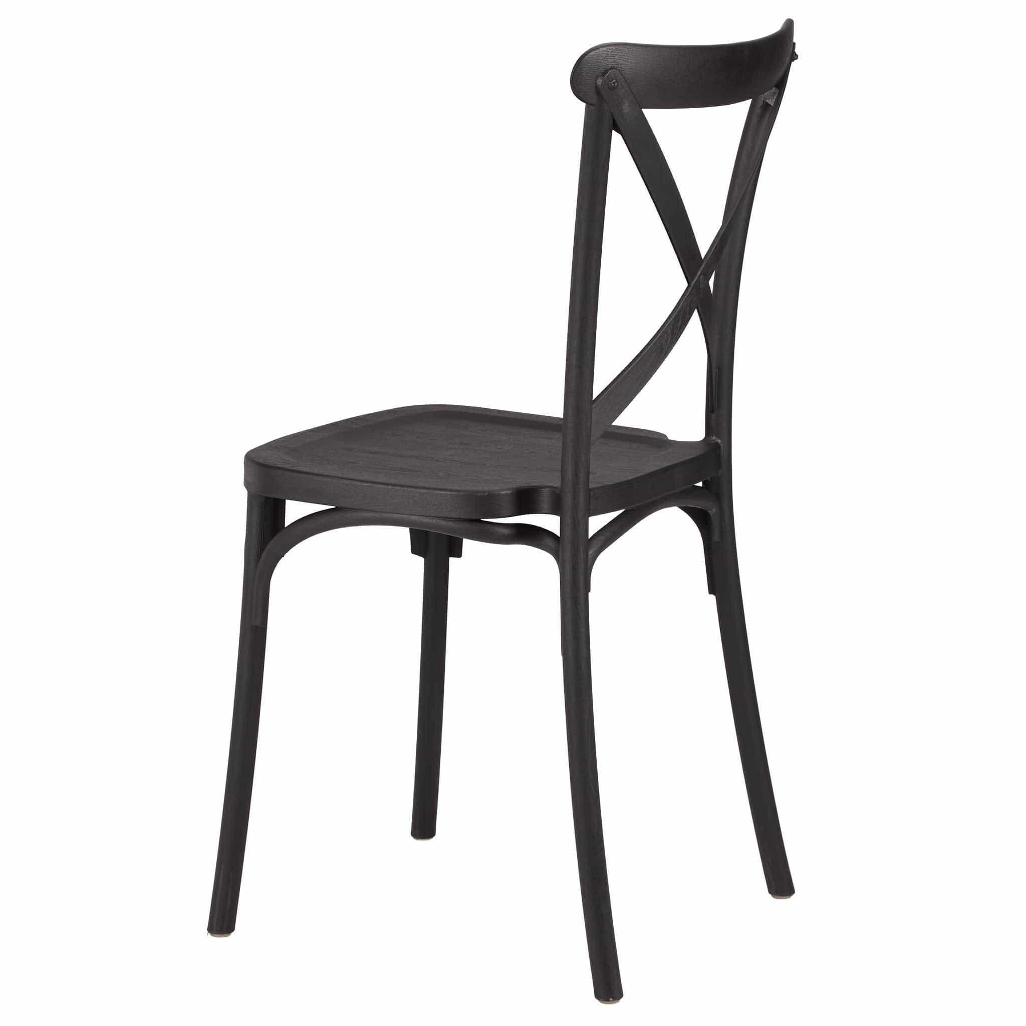 Chivari Black Cross Back Mono Frame Resin Chair CXPB-ZG