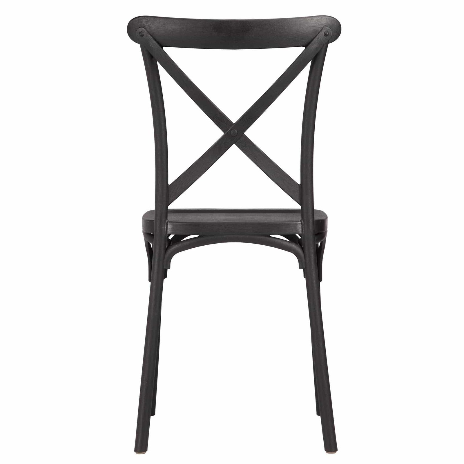 Chivari Black Cross Back Mono Frame Resin Chair CXPB-ZG