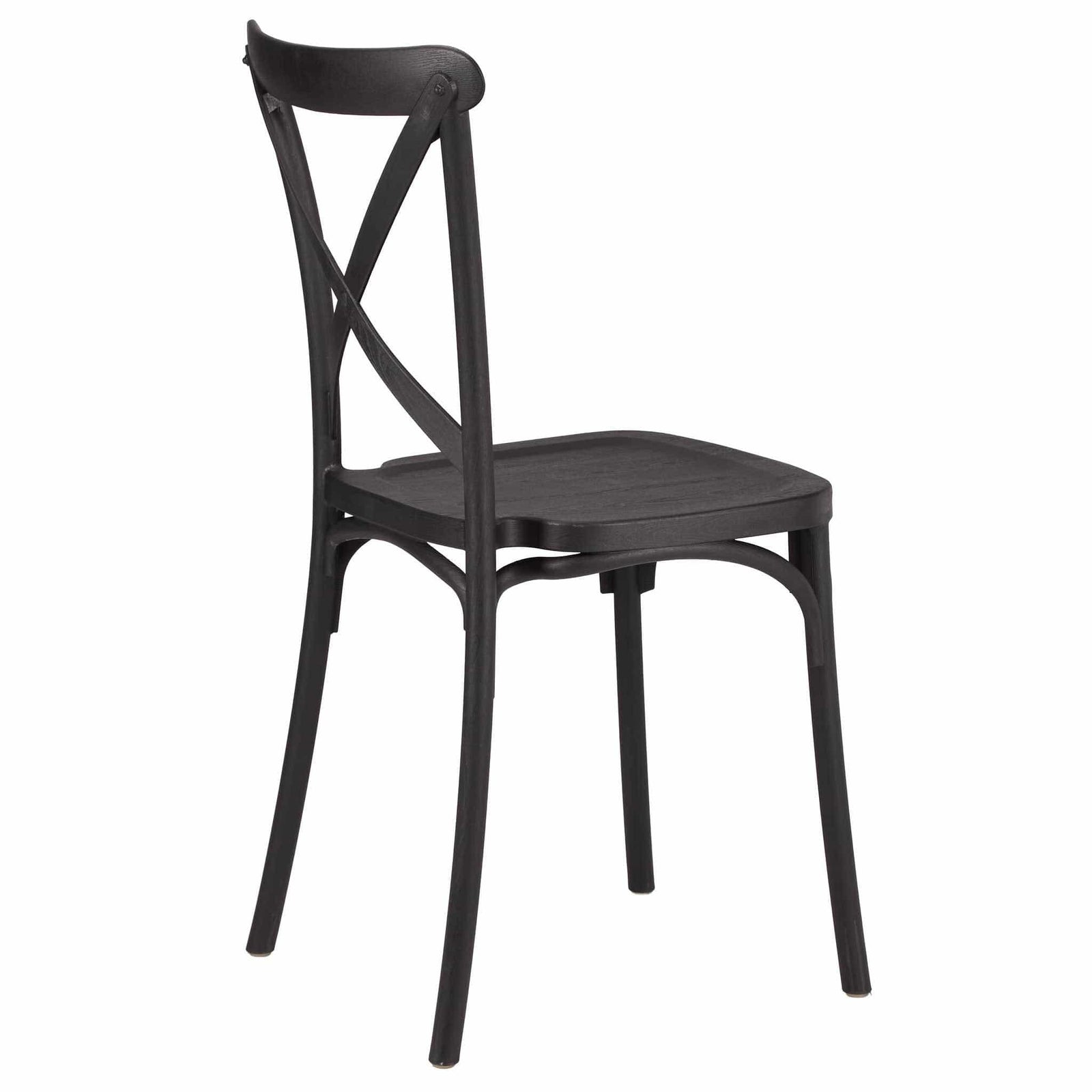 Chivari Black Cross Back Mono Frame Resin Chair CXPB-ZG