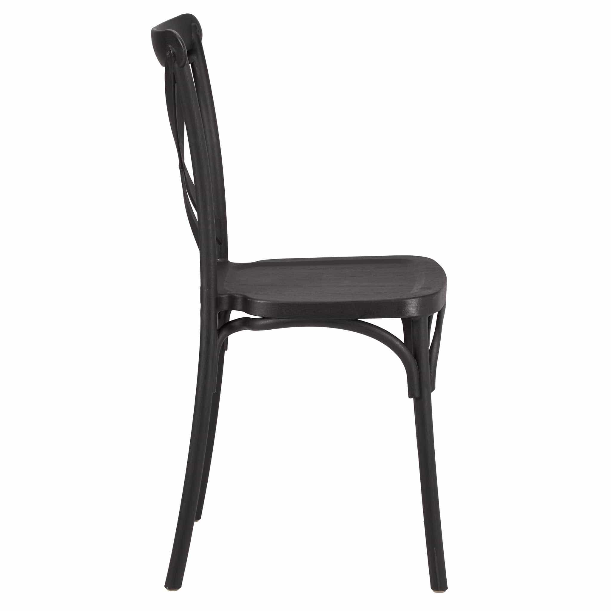 Chivari Black Cross Back Mono Frame Resin Chair CXPB-ZG