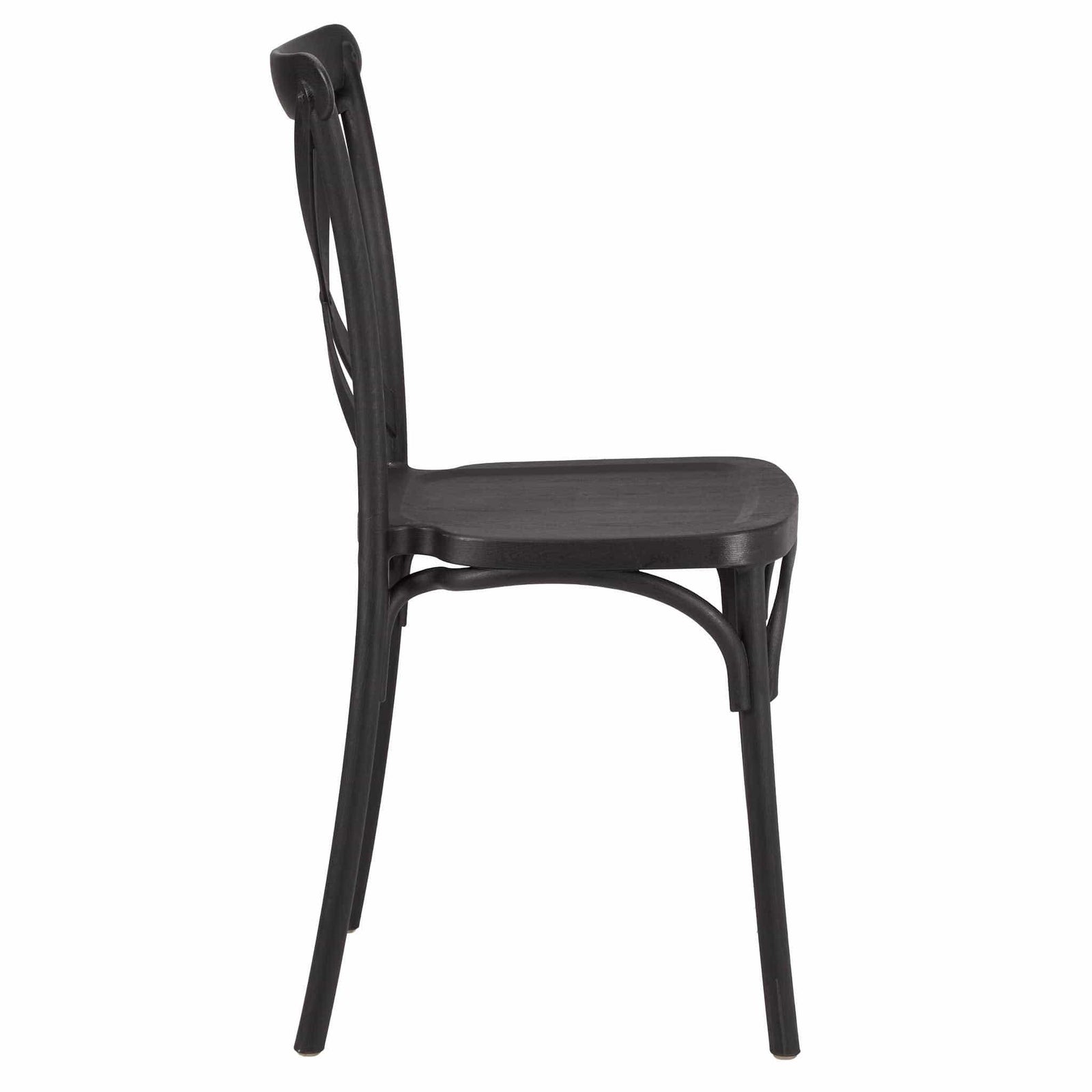 Chivari Black Cross Back Mono Frame Resin Chair CXPB-ZG