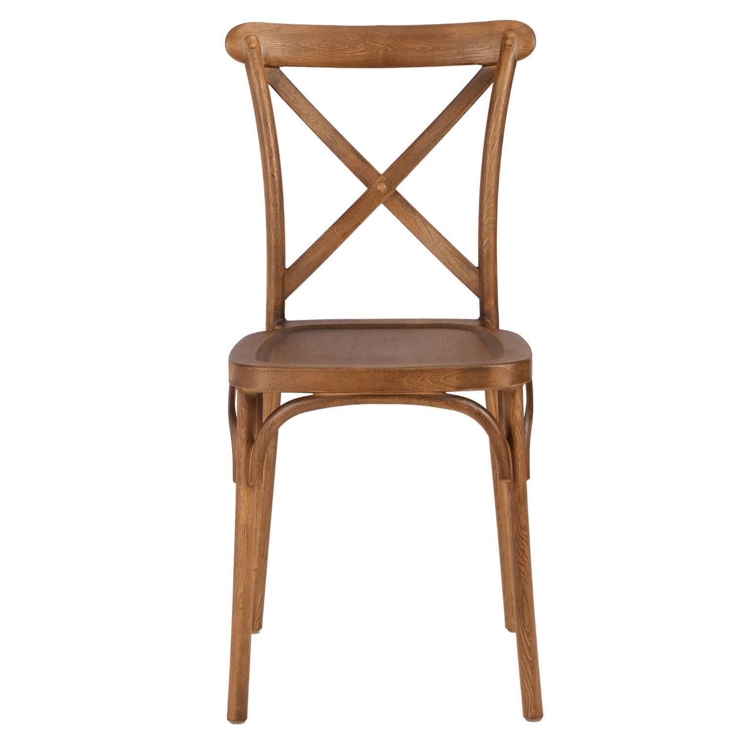 Chivari Chestnut Cross Back Mono Frame Resin Chair CXPC-ZG
