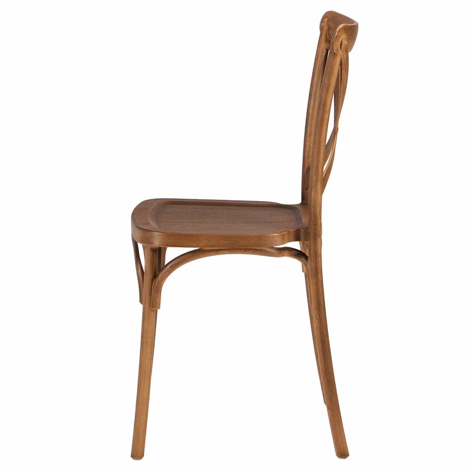 Chivari Chestnut Cross Back Mono Frame Resin Chair CXPC-ZG