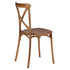 Chivari Chestnut Cross Back Mono Frame Resin Chair CXPC-ZG