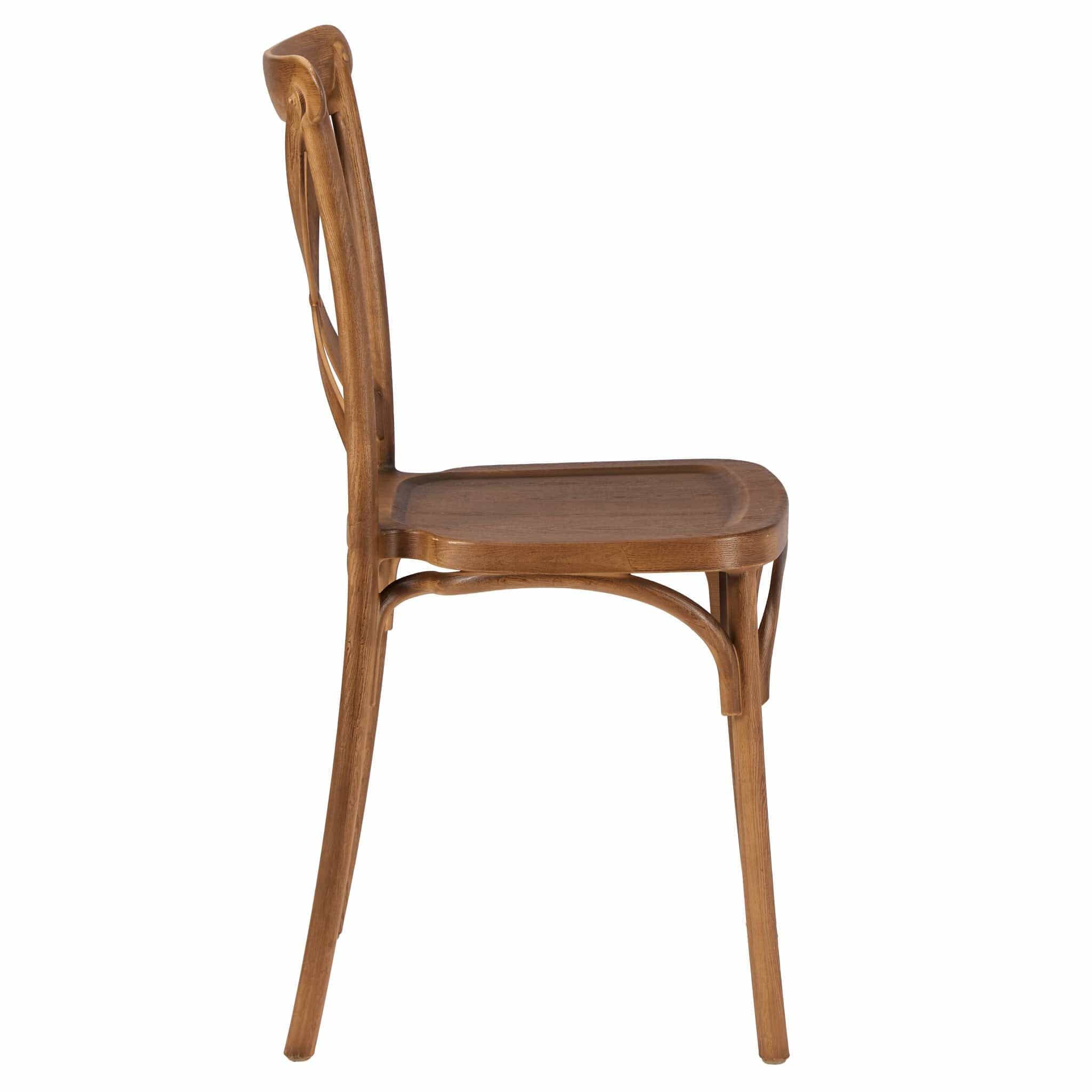 Chivari Chestnut Cross Back Mono Frame Resin Chair CXPC-ZG