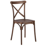 Fruitwood Cross Back Mono Frame BasicResin™ Chair