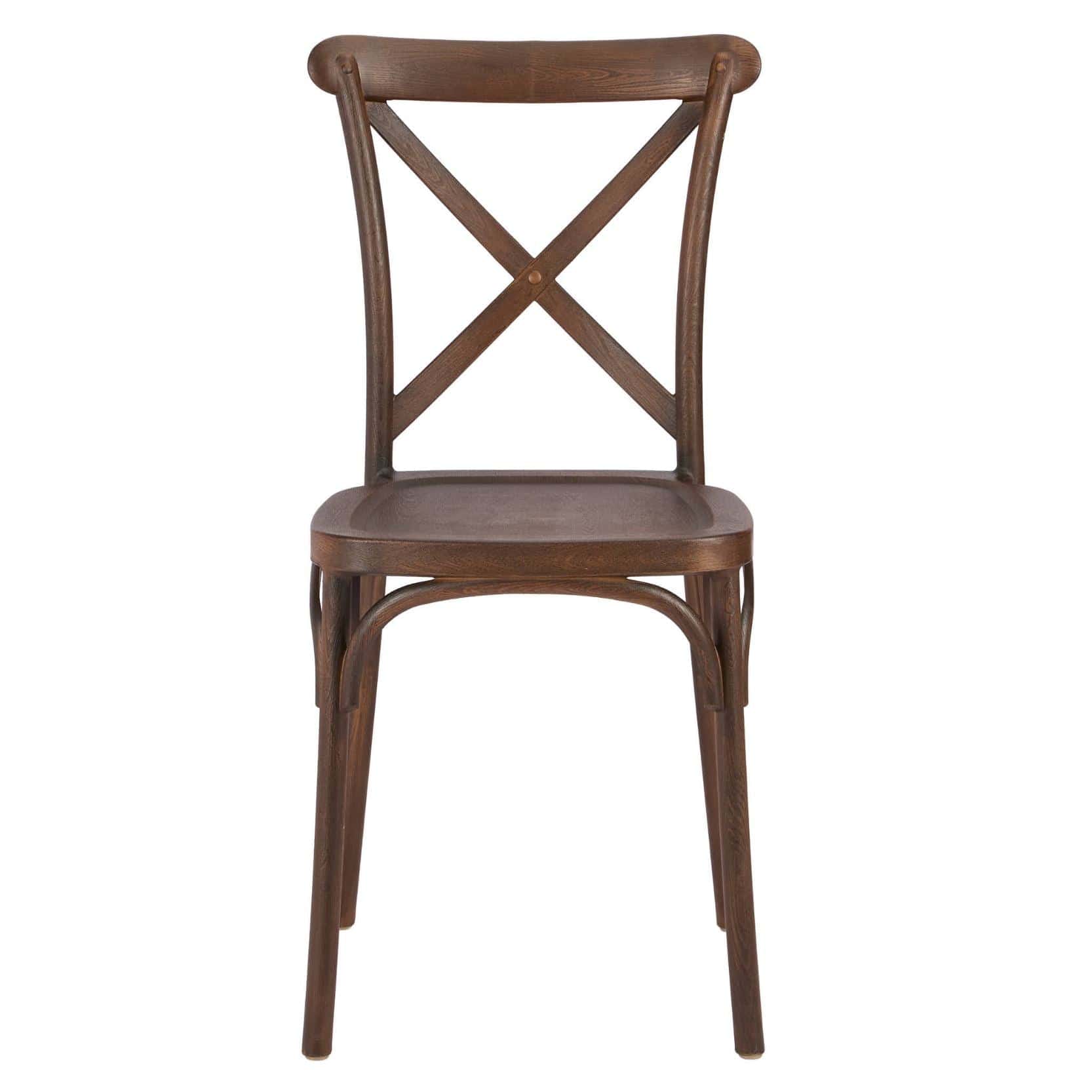 Chivari Fruitwood Cross Back Mono Frame Resin Chair CXPF-ZG