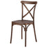 Chivari Fruitwood Cross Back Mono Frame Resin Chair CXPF-ZG