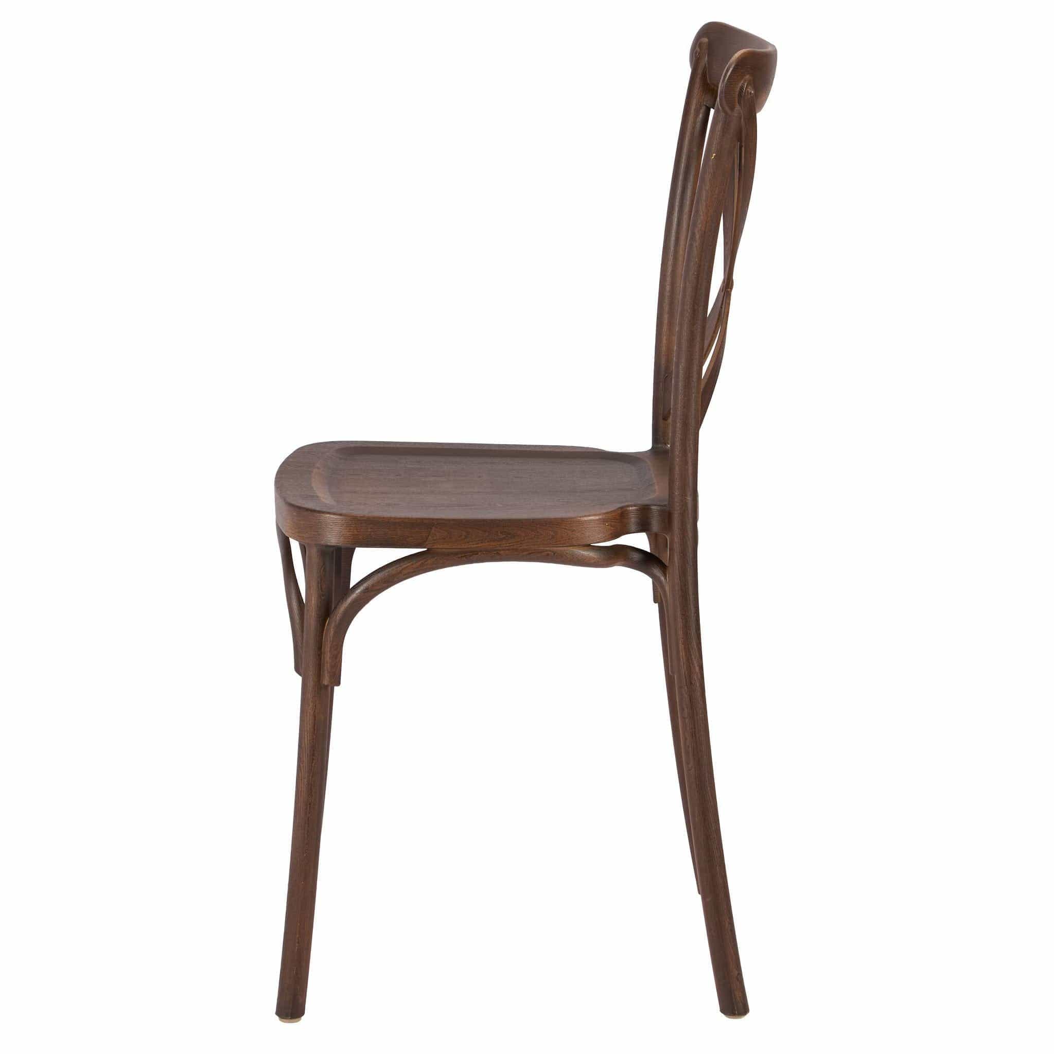 Chivari Fruitwood Cross Back Mono Frame Resin Chair CXPF-ZG