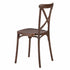 Chivari Fruitwood Cross Back Mono Frame Resin Chair CXPF-ZG