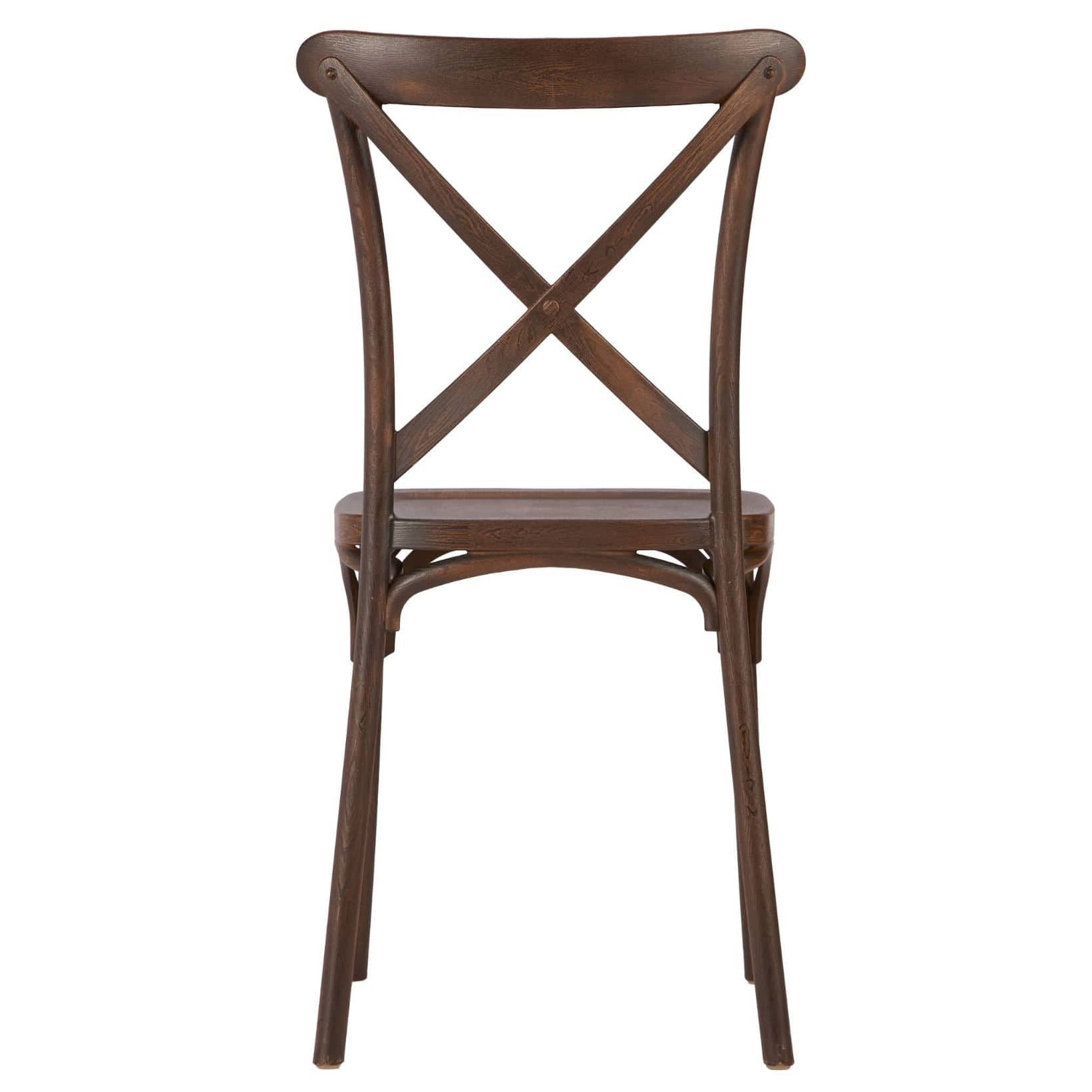 Chivari Fruitwood Cross Back Mono Frame Resin Chair CXPF-ZG