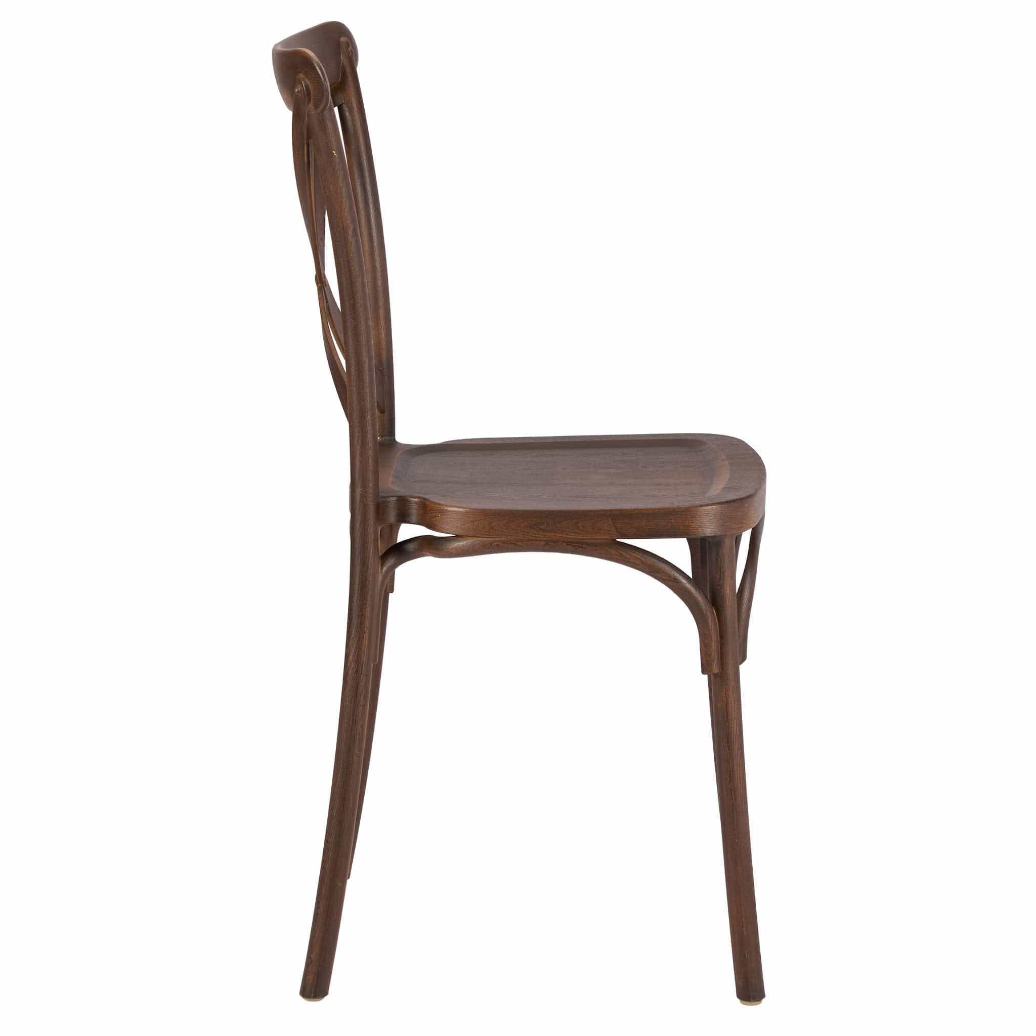 Chivari Fruitwood Cross Back Mono Frame Resin Chair CXPF-ZG