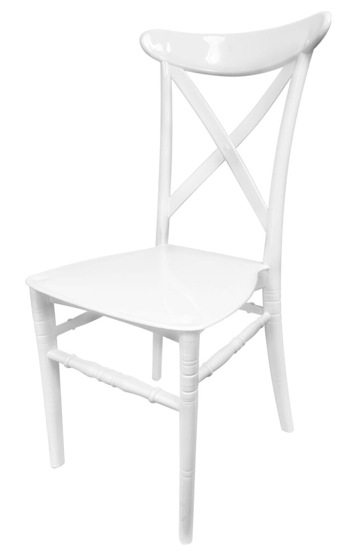 White BasicResin™ Cross Back Chair