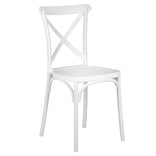 White Cross Back Mono Frame BasicResin™ Chair