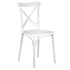 Chivari White Cross Back Mono Frame Resin Chair CXPW-ZG