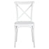 Chivari White Cross Back Mono Frame Resin Chair CXPW-ZG