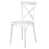 Chivari White Cross Back Mono Frame Resin Chair CXPW-ZG