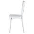 Chivari White Cross Back Mono Frame Resin Chair CXPW-ZG