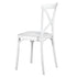 Chivari White Cross Back Mono Frame Resin Chair CXPW-ZG