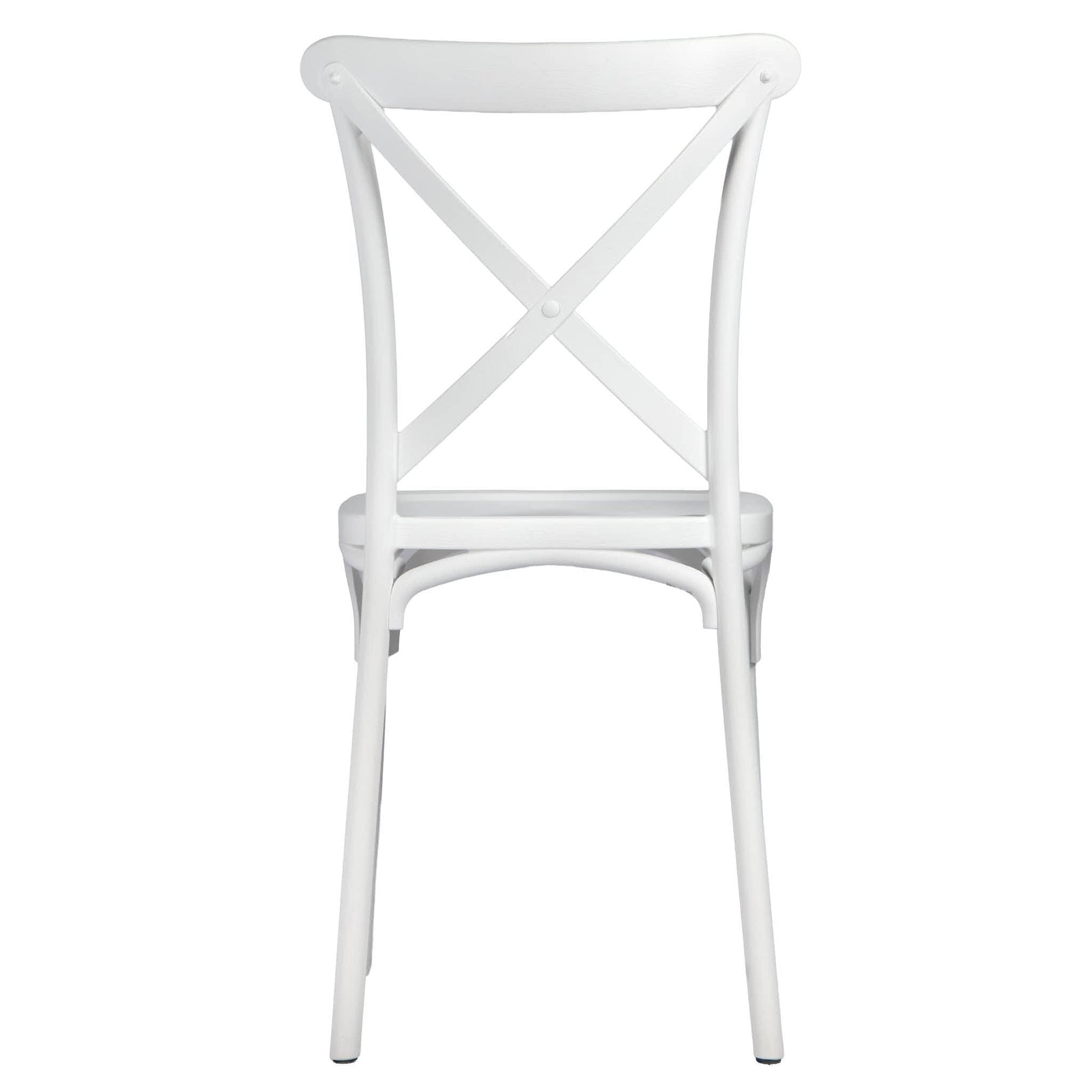 Chivari White Cross Back Mono Frame Resin Chair CXPW-ZG
