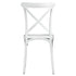 Chivari White Cross Back Mono Frame Resin Chair CXPW-ZG