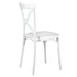 Chivari White Cross Back Mono Frame Resin Chair CXPW-ZG