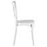 Chivari White Cross Back Mono Frame Resin Chair CXPW-ZG