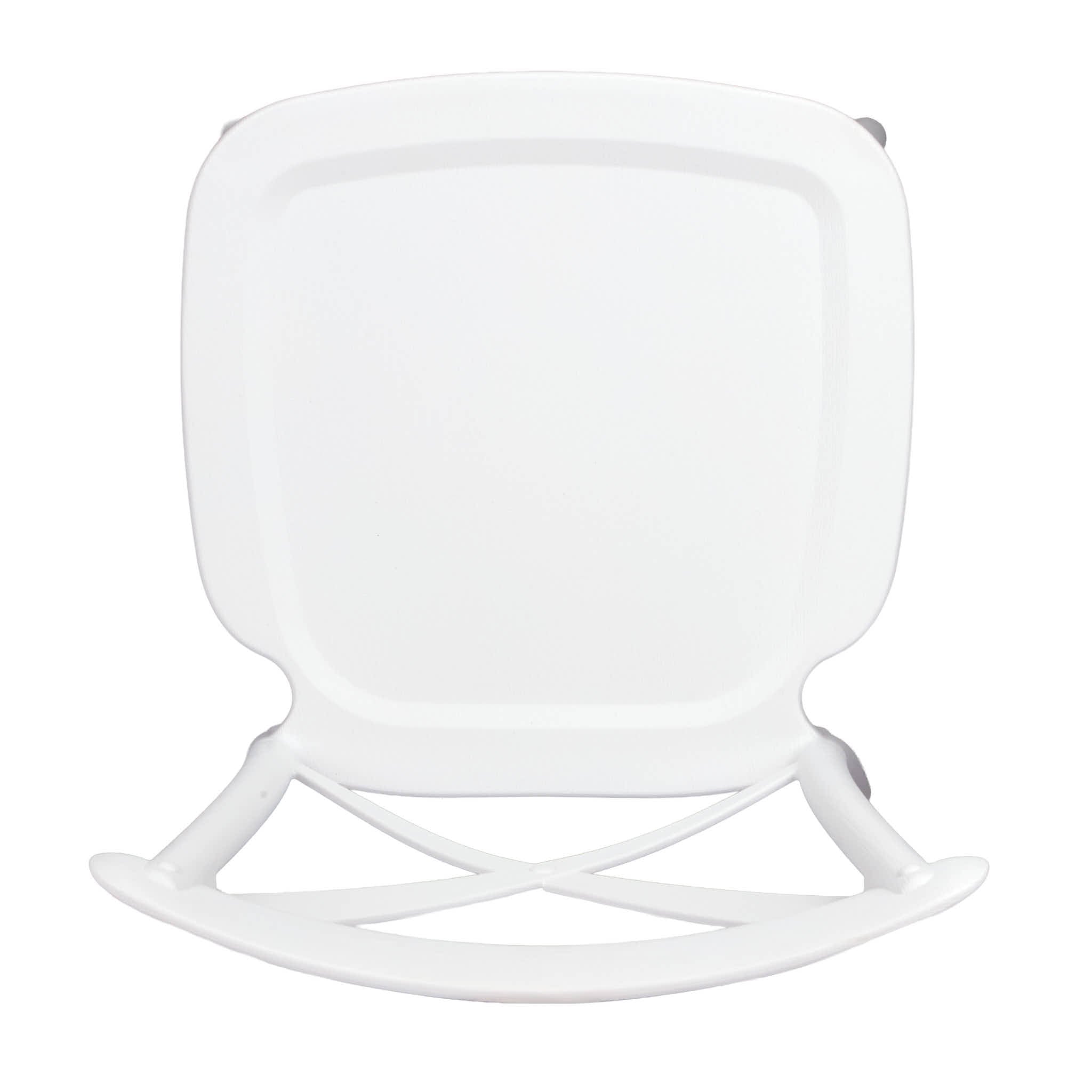 Chivari White Cross Back Mono Frame Resin Chair CXPW-ZG