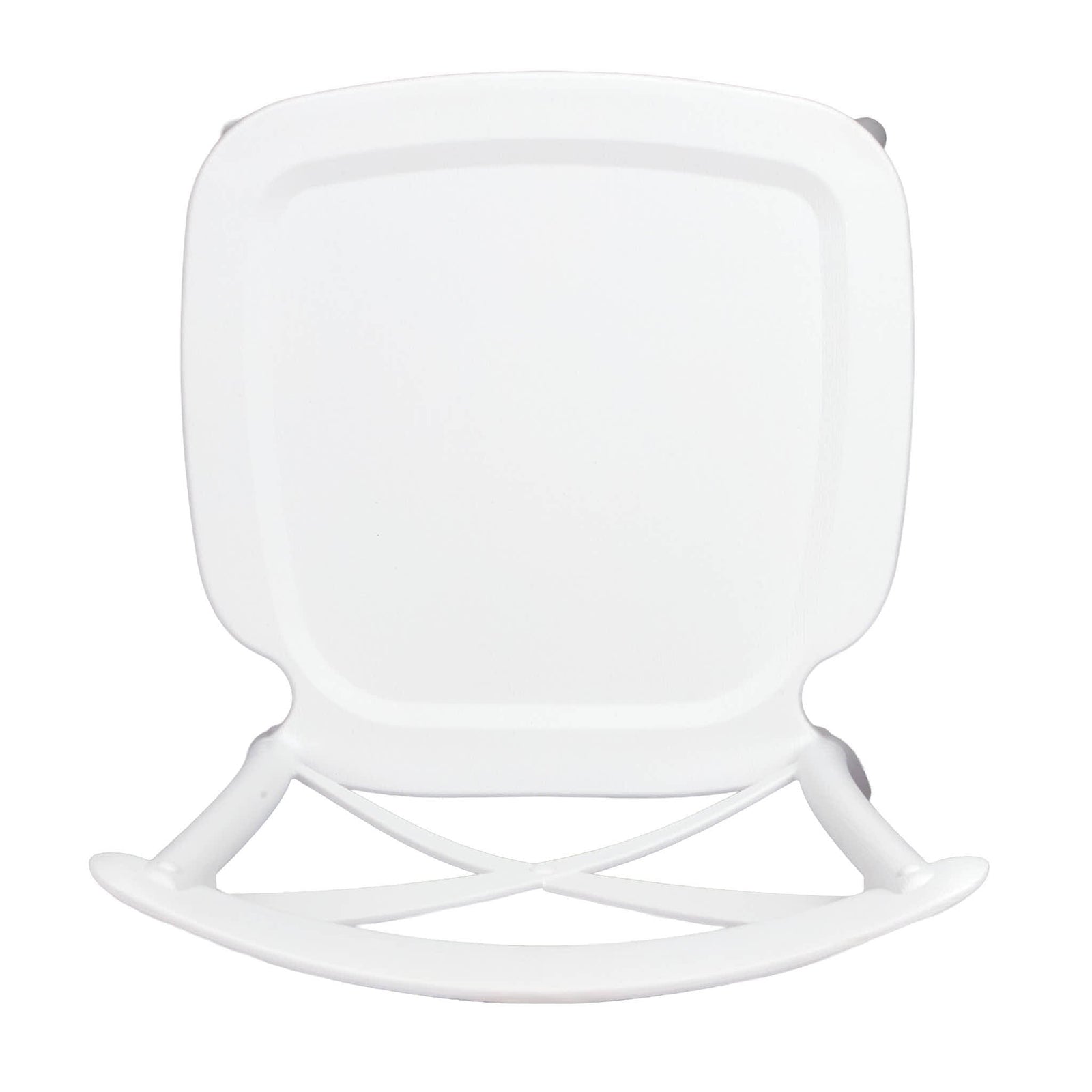 Chivari White Cross Back Mono Frame Resin Chair CXPW-ZG