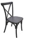 Chivari Black Steel Skeleton™ Cross Back Chair CXRB-ST-AX