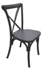 Chivari Black Steel Skeleton™ Cross Back Chair CXRB-ST-AX