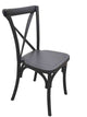 Chivari Black Steel Skeleton™ Cross Back Chair CXRB-ST-AX