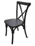 Chivari Black Steel Skeleton™ Cross Back Chair CXRB-ST-AX