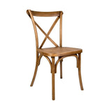 Chestnut Steel Skeleton™ Cross Back Chair
