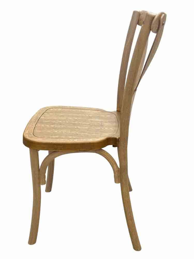 Chivari Chestnut Steel Skeleton™ Cross Back Chair CXRC-ST-AX