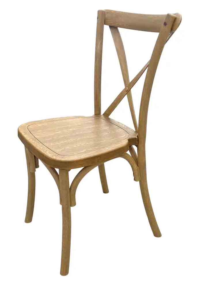 Chivari Chestnut Steel Skeleton™ Cross Back Chair CXRC-ST-AX