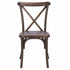 Chivari Fruitwood Steel Skeleton™ Cross Back Chair CXRF-ST-AX