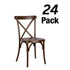 Chivari 24 Pack Fruitwood Resin Steel Skeleton™ Cross Back Chair CXRF-STEEL-CX-T-24