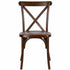 Chivari 24 Pack Fruitwood Resin Steel Skeleton™ Cross Back Chair CXRF-STEEL-CX-T-24