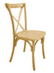 Chivari Natural Steel Skeleton™ Cross Back Chair CXRN-ST-AX