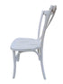 Chivari White Distressed Steel Skeleton™ Cross Back Chair CXRWD-ST-AX
