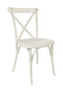 Chivari White Distressed Steel Skeleton™ Resin Cross Back Chair CXRWD-STEEL-CX-T