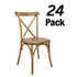 Chivari 24 Pack Chestnut ToughWood™ Cross Back Chair CXWC-AX-T-24