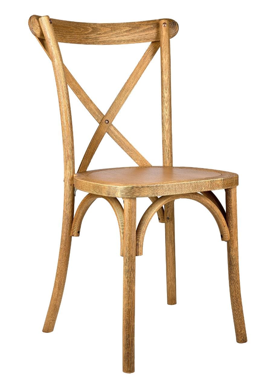 Chivari Chestnut Wood Cross Back Chair CXWC-ZG-T