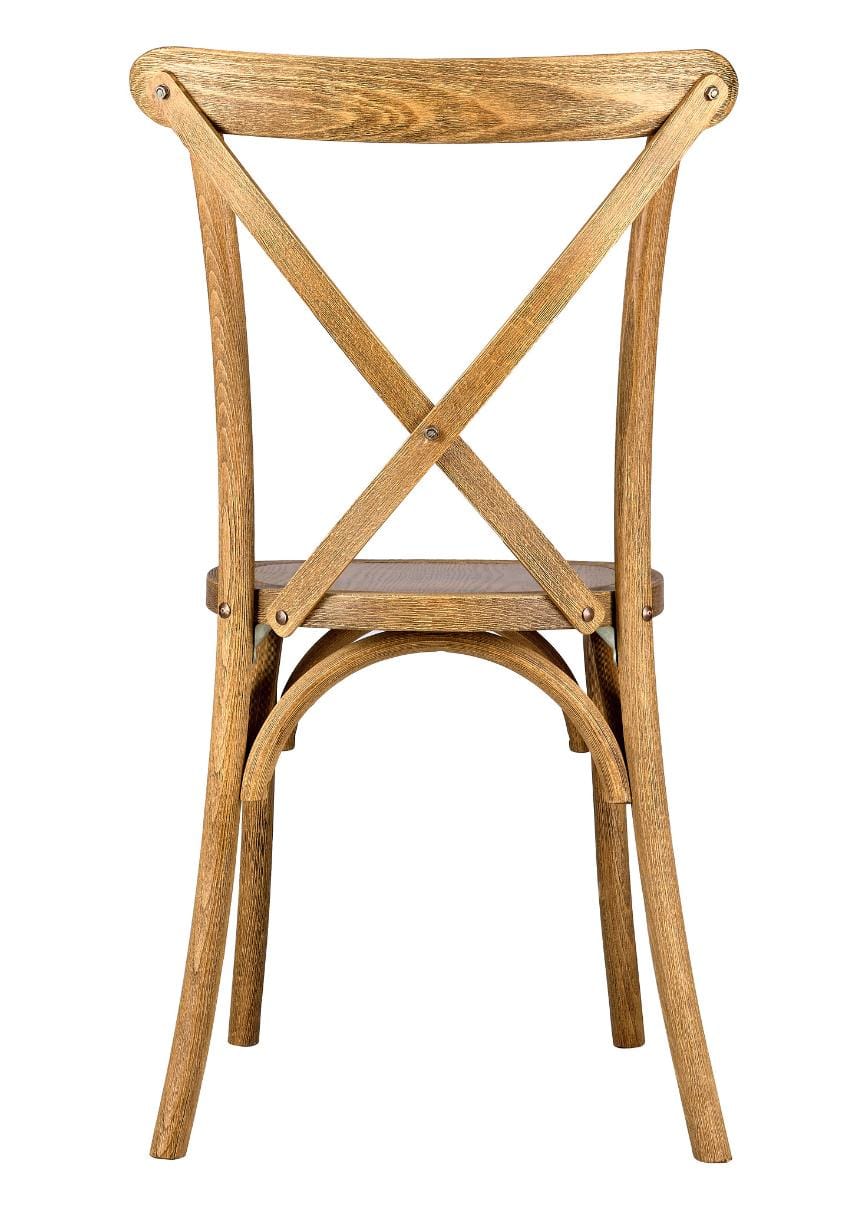 Chivari Chestnut Wood Cross Back Chair CXWC-ZG-T