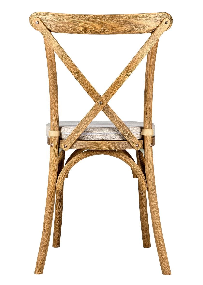 Chivari Chestnut Wood Cross Back Chair CXWC-ZG-T
