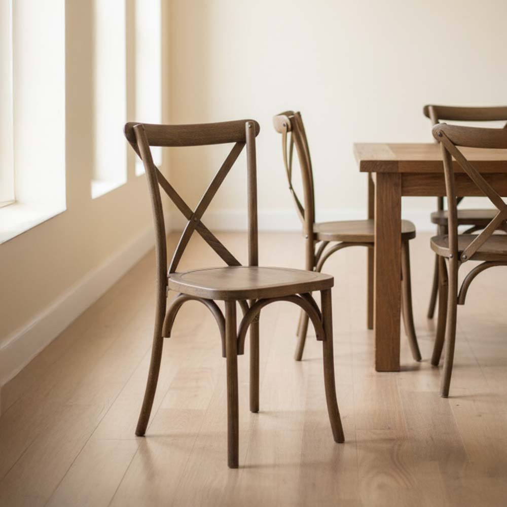 Chivari Fruitwood ToughWood™ Cross Back Chair CXWF-AX-T