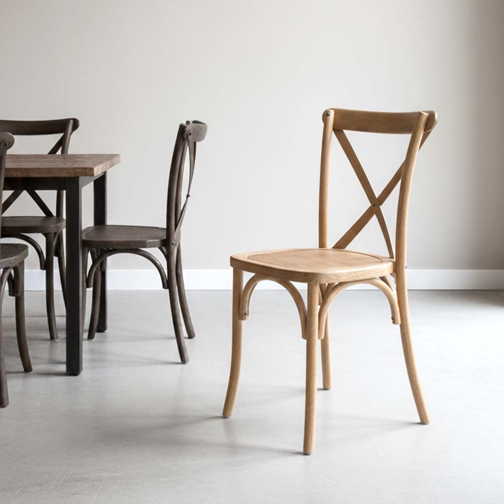 Chivari Natural ToughWood™ Cross Back Chair CXWN-AX-T