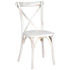 Chivari 24 Pack White Distressed ToughWood™ Cross Back Chair CXWWD-AX-T-24